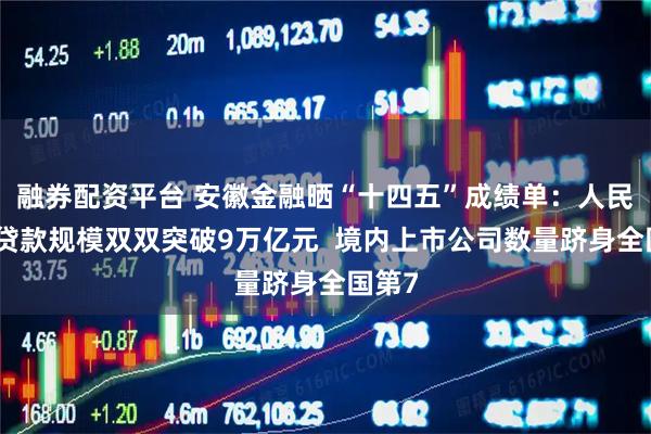 融券配资平台 安徽金融晒“十四五”成绩单：人民币存贷款规模双双突破9万亿元  境内上市公司数量跻身全国第7